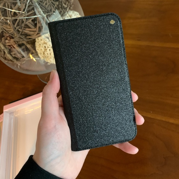 Kate Spade ♠️ Black Sparkle iPhone X/XS Wrapfolio - Picture 2 of 6